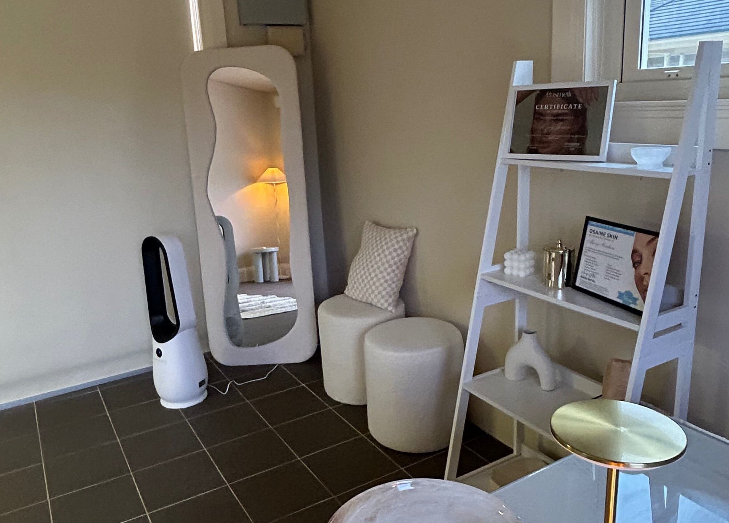 Tranquil corner at Aevum Aesthetic, Cobbitty, NSW featuring modern decor and elegant accents.