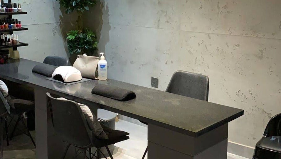 Chic manicure station at 5ive Seconds Salon - Al Raed, Riyadh, Riyadh Province, SA offering luxury nail care.