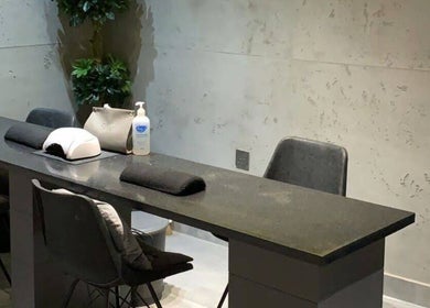 Chic manicure station at 5ive Seconds Salon - Al Raed, Riyadh, Riyadh Province, SA offering luxury nail care.