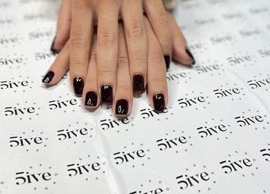Elegant dark manicure at Five Seconds Salon - Al Raed, Riyadh, Riyadh Province, SA.