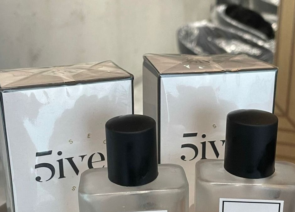 Luxury perfumes displayed at Five Seconds Salon - Al Raed, Riyadh, Riyadh Province, SA.