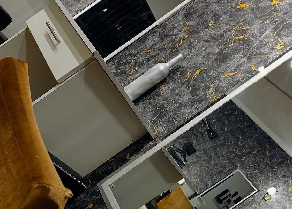 Modern salon interior at Exquisite Pulchritude in Lusaka, Lusaka Province, ZM, featuring elegant design elements.