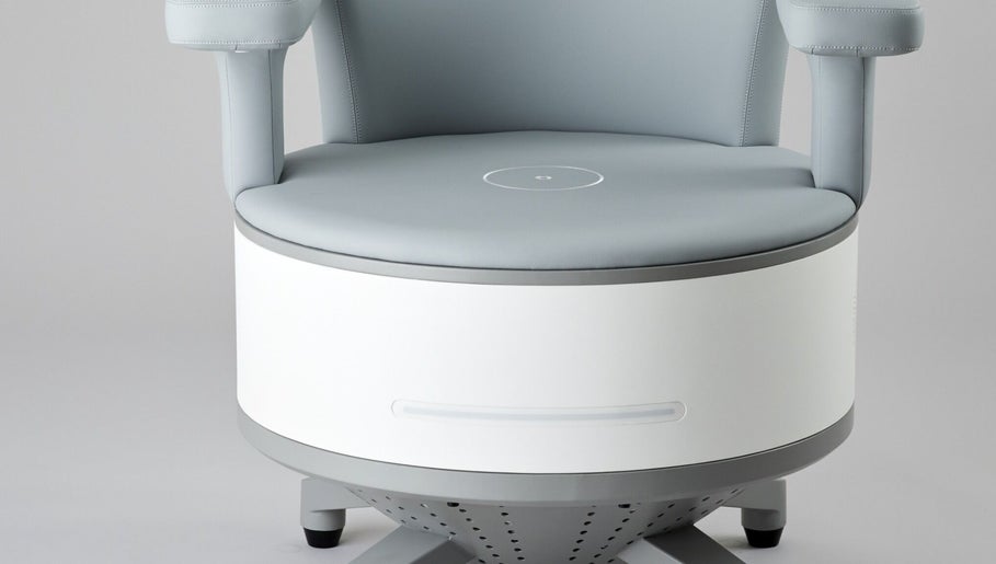 Modern spa chair at Core Waves in Royal Leamington Spa, England, GB, offering luxury seating for treatments.