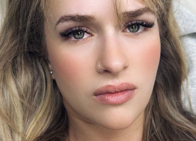 Elegant makeup look showcased at 92 Lakeshore Road East, Mississauga, Ontario, CA.