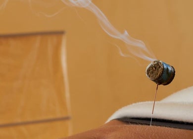 Moxibustion therapy at Centro Ten Wan, Barcelona, Catalunya, ES offering relaxation and holistic wellness.