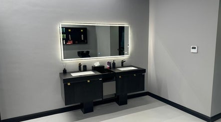 Modern vanity at Hair Zone - An Narjis, Riyadh, Riyadh Province, SA, showcasing sleek design and luxury.