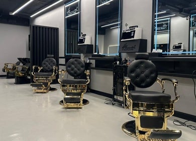 Luxurious salon chairs at Hair Zone - An Narjis in Riyadh, Riyadh Province, SA. Experience premium beauty services.