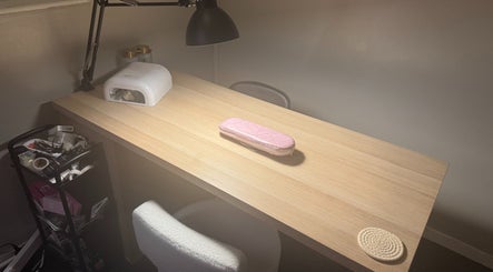 Elegant nail desk at Beauty by Shannon, Bristol, England, GB, ready for manicure services.