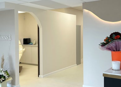 Elegant interior of By Lottie Grace in Sturry, England, showcasing a chic beauty and wellness space.