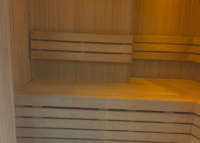 Inviting sauna at Ve La Dee Thai Spa in Manchester, England, GB provides a serene relaxation space.