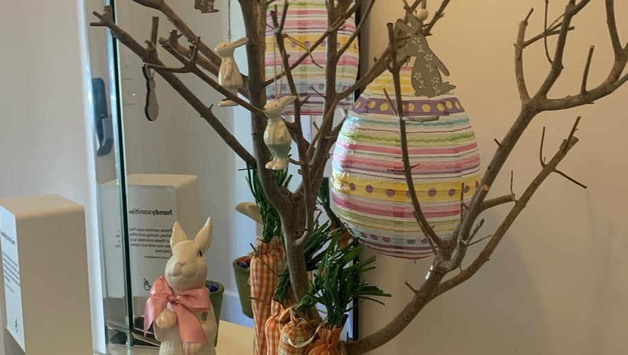 Festive Easter decor at Thassanee Face Lifting and Lymphatic Drainage Massage, Waitara, New South Wales, AU.