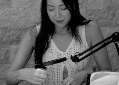 Professional stylist at LINKED preparing beauty service in Dubai, AE. A serene beauty moment captured.