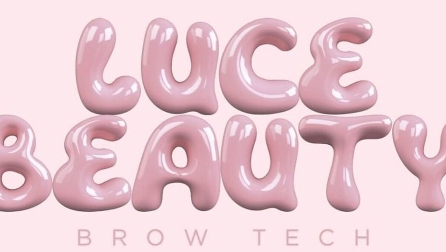 Luce Beauty logo in glossy pink text, Sandgate, England, GB.