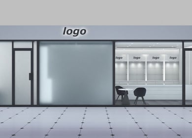 Exterior view of Stevens co beauty venue in Morwell, Victoria, AU with frosted glass and sleek design.