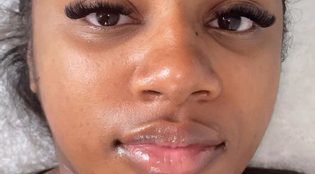 Close-up of eyelash extensions at Byjords in Salford, England, GB, showcasing expert beauty treatment.