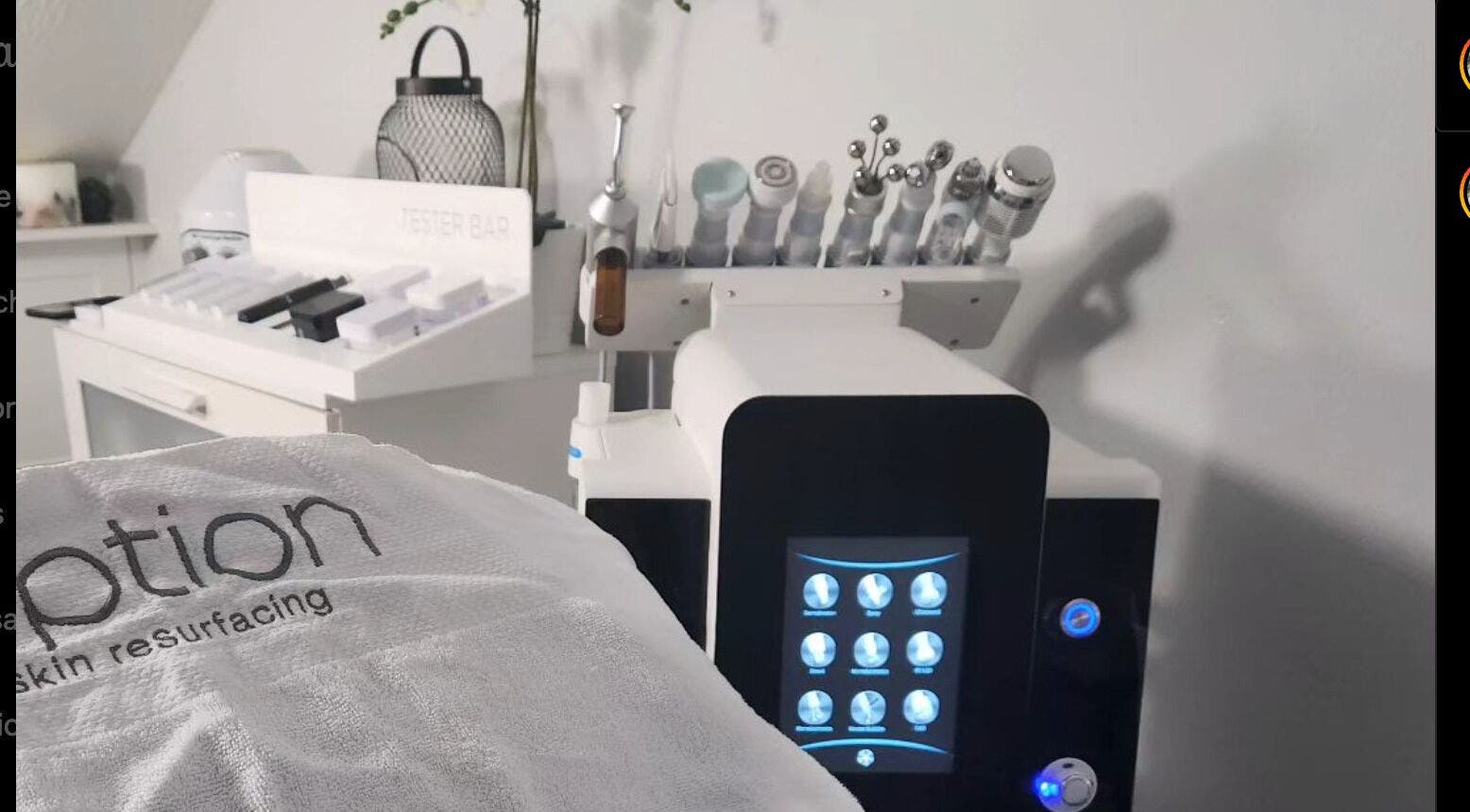 Advanced skin treatment equipment at Face it by Ian, Walton-on-Thames, England, GB.