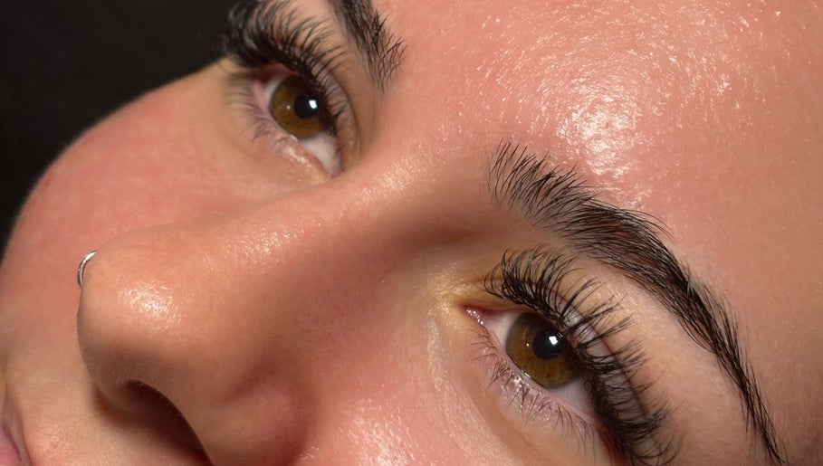 Close-up of lush eyelashes at Lashes by Pheb, Hinckley, England, GB, showcasing expert extension work.