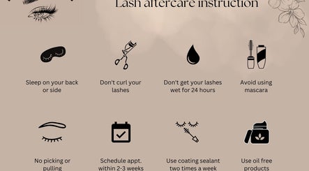 Lash care guide from Lashes by Pheb, Hinckley, England, GB with tips for maintaining lash extensions.