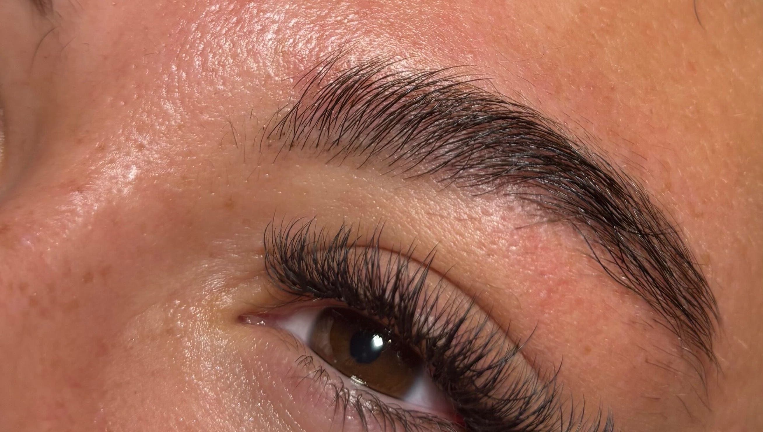Close-up of expertly styled lashes at Lashes by Pheb, Hinckley, England, GB, showcasing precision and care.
