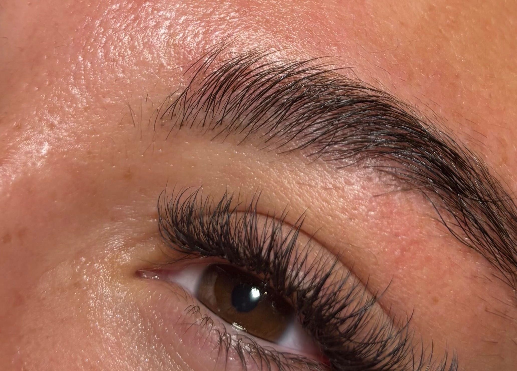 Close-up of expertly styled lashes at Lashes by Pheb, Hinckley, England, GB, showcasing precision and care.