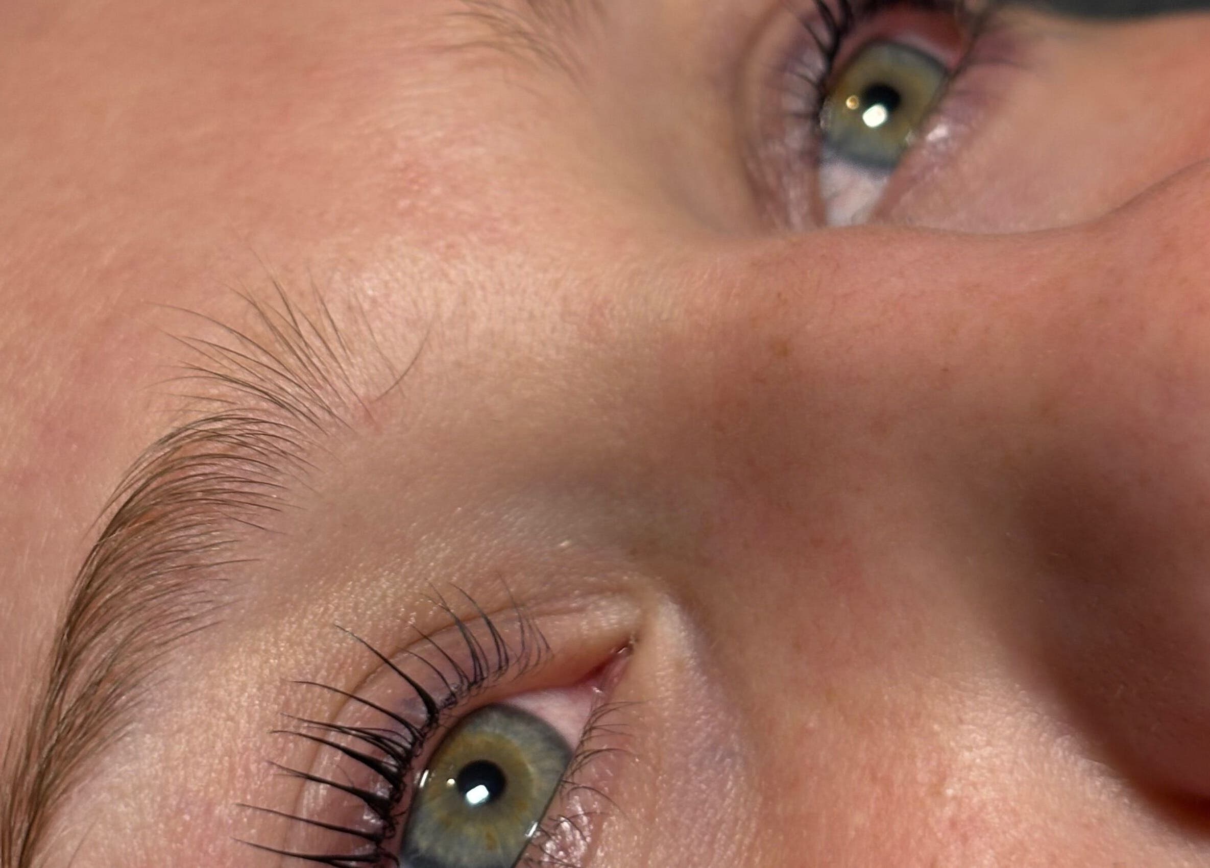 Close-up of beautifully styled eyelashes at Lashes by Pheb, Hinckley, England, GB.