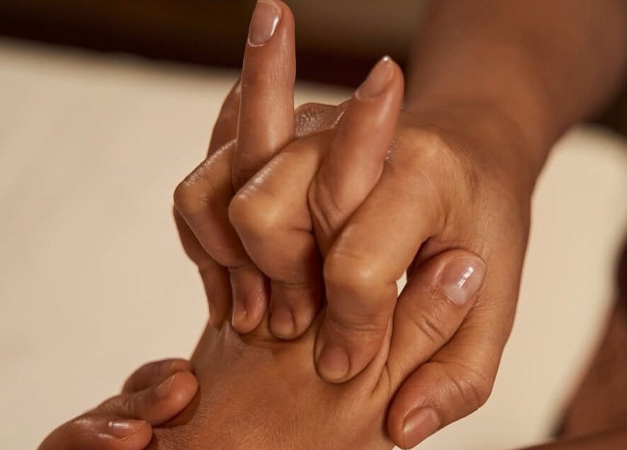 Close-up of a hand massage at Bots Massage Mobile, Cape Town, Western Cape, ZA.