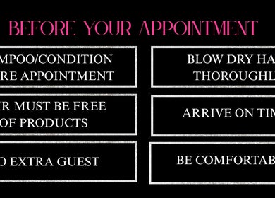 Guidelines for appointments at STYLEDBYBRII in Kingston, St. Andrew Parish, JM.