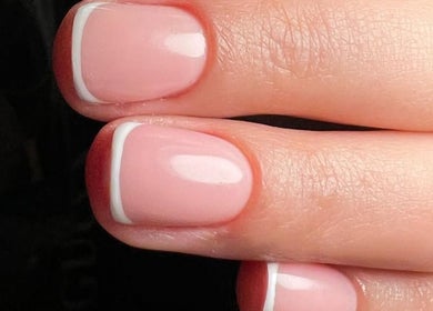 French manicure by MELGANAILS showcasing elegance in دبي, دبي, AE.