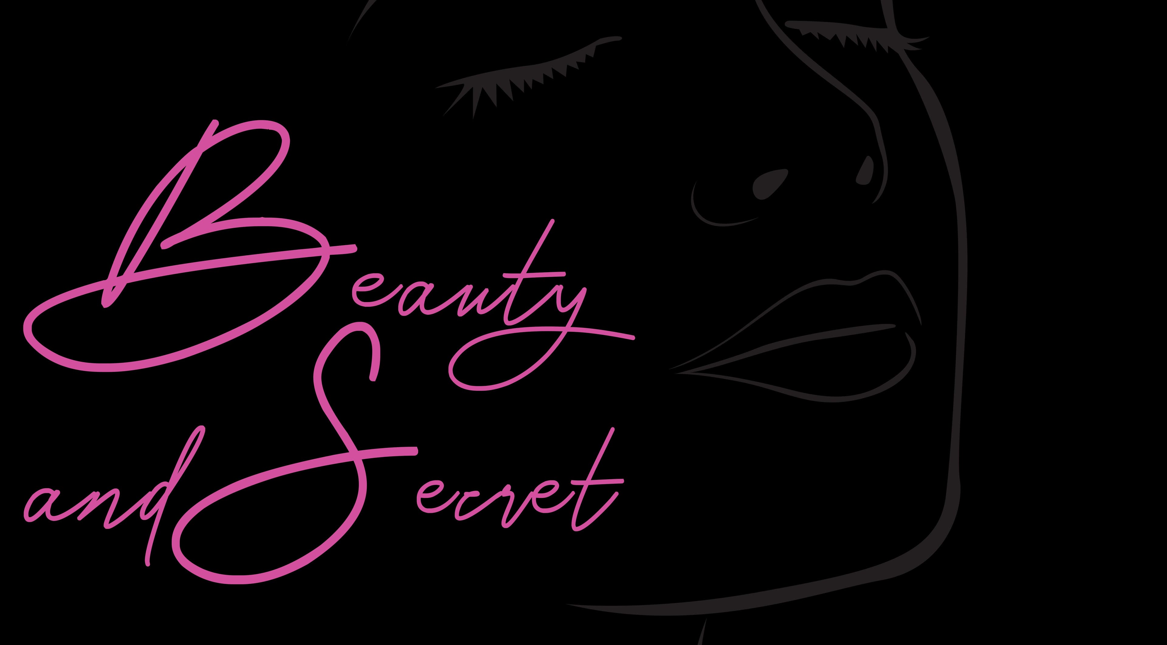 Beauty and Secret By IC logo, Philipsburg, SX: Elegant face outline with pink lettering.