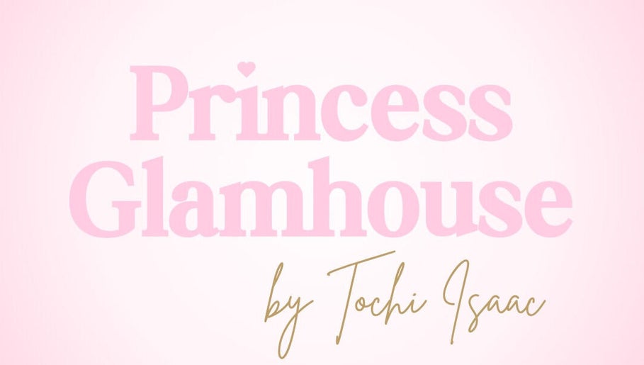 Princess Glamhouse logo in pink on a soft background, Calgary, Alberta, CA.