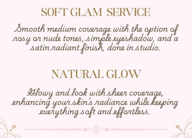 Soft Glam and Natural Glow makeup services at PRINCESS GLAMHOUSE, Calgary, Alberta, CA.