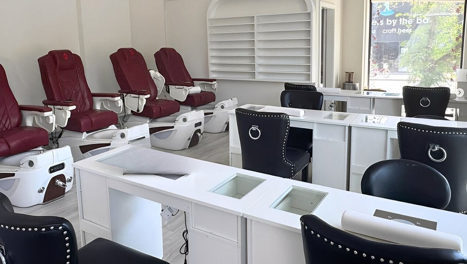 Elegant nail salon seating at 3/285 Bay St, Port Melbourne Vic 3027, Melbourne, Victoria, AU for a pampering experience.