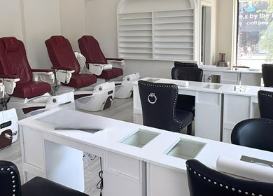 Elegant nail salon seating at 3/285 Bay St, Port Melbourne Vic 3027, Melbourne, Victoria, AU for a pampering experience.