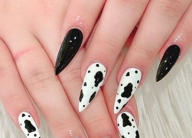 Black and white nail art design at 3/285 Bay St, Port Melbourne Vic 3027, Melbourne, Victoria, AU.
