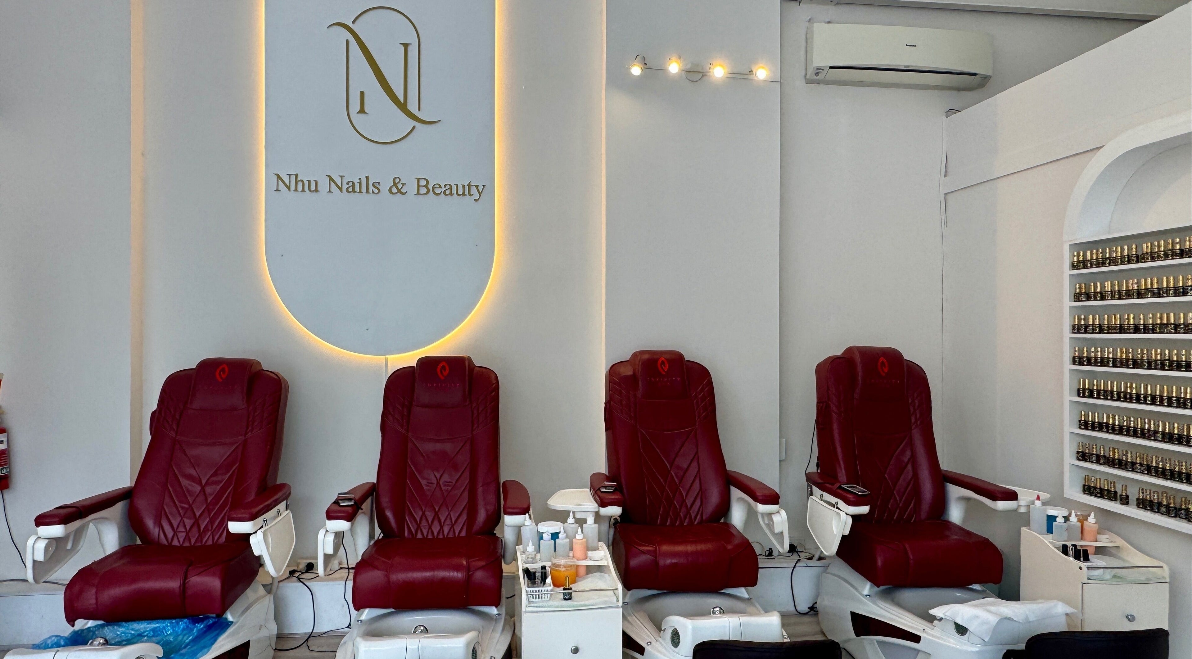 Luxurious nail chairs at Nhu Nails and Beauty, Melbourne, Victoria, AU, offering premium comfort and style.