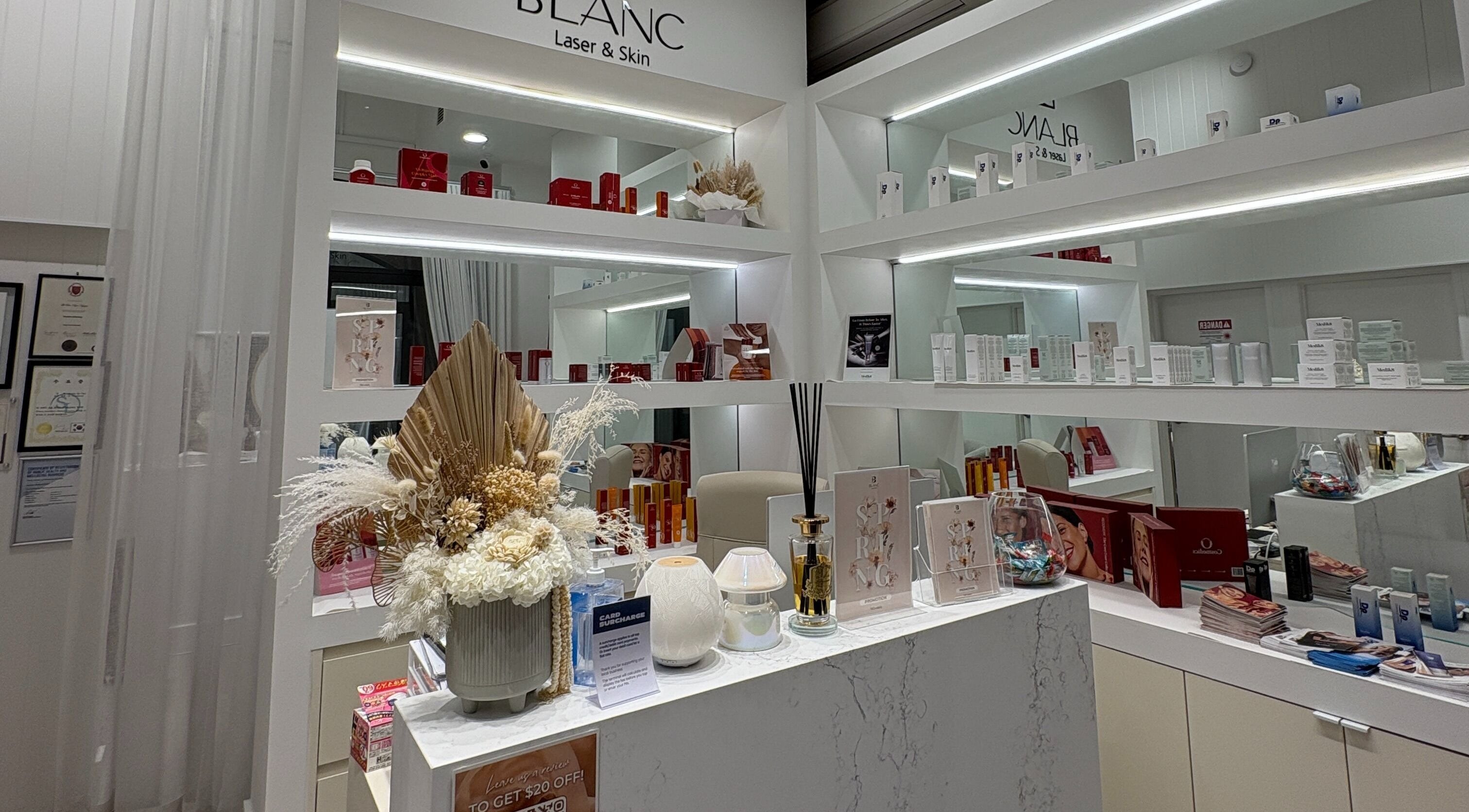 Chic interior display at Keenest Studio, Melbourne, Victoria, AU featuring beauty products and decor.