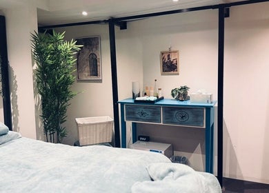 Tranquil massage room at Losca Body & Foot Massage, Shepparton, Victoria, AU with plants and soothing decor.