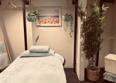 Relaxing massage room at Losca Body & Foot Massage in Shepparton, Victoria, AU with plants and calming decor.