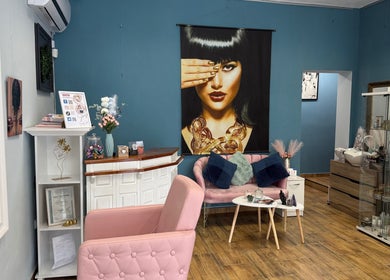 Stylish interior of 8th Sense Beauty Salon in Varna, Varna, BG with modern decor and cozy seating.