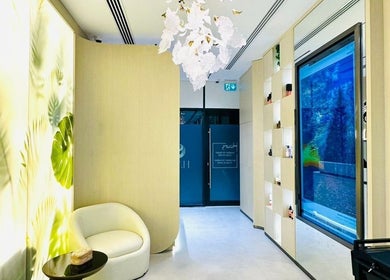 Relaxing interior of Solara Beauty Salon in Dubai, Dubai, AE, featuring elegant decor and soothing ambiance.