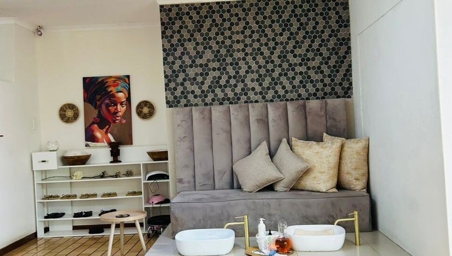 Luxurious seating and decor at Meraki Wellness Centre Olof Palme in Windhoek, Khomas Region, NA.