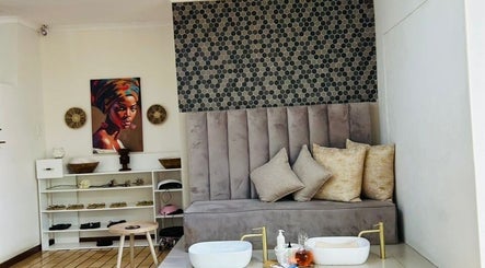 Luxurious seating and decor at Meraki Wellness Centre Olof Palme in Windhoek, Khomas Region, NA.