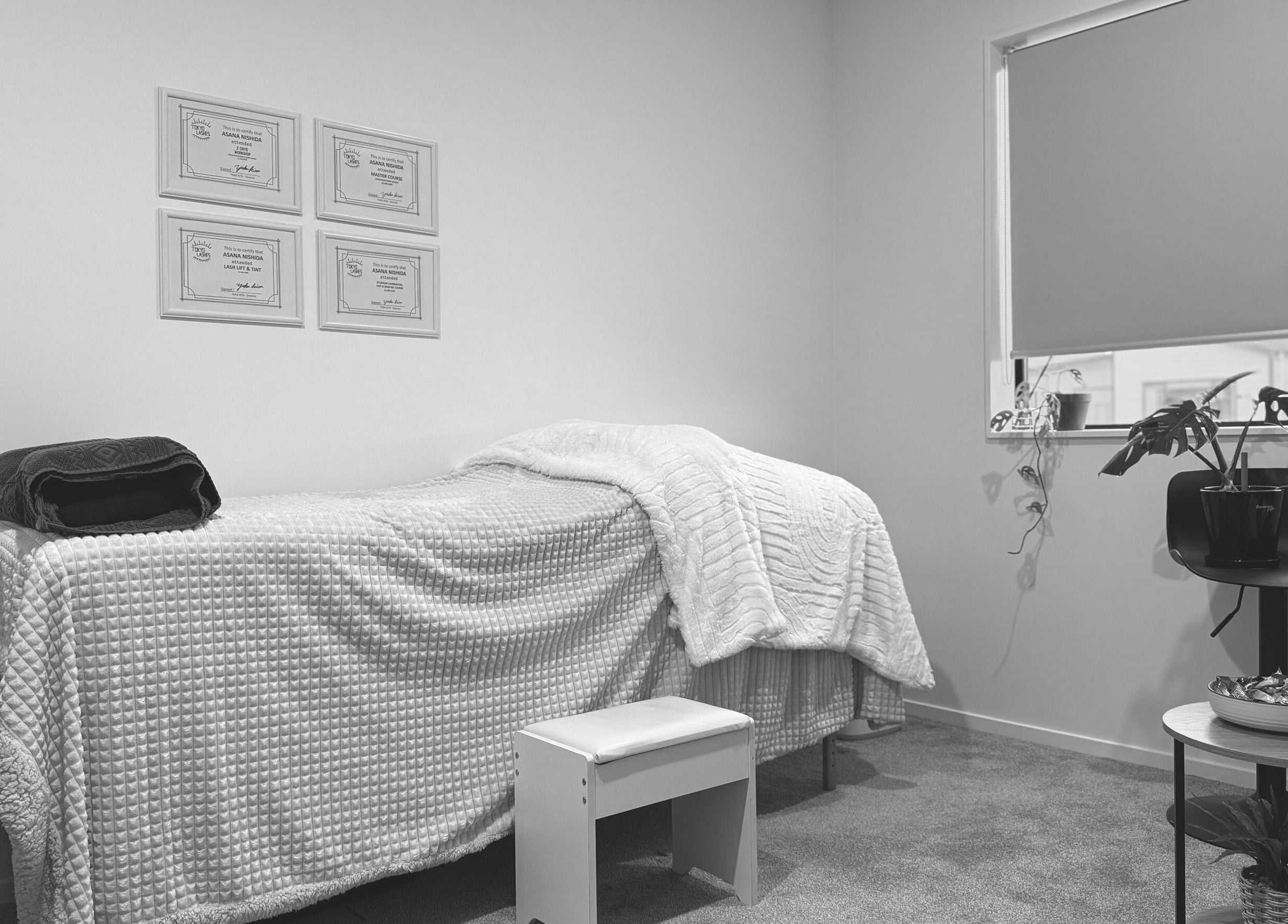 TOKYO LASHES HOBSONVILLEの施術室。Auckland, Auckland, NZで心地よい空間を提供。