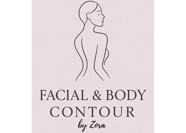Elegant silhouette logo of Facial & Body Contour by Zora, located in London, England, GB.