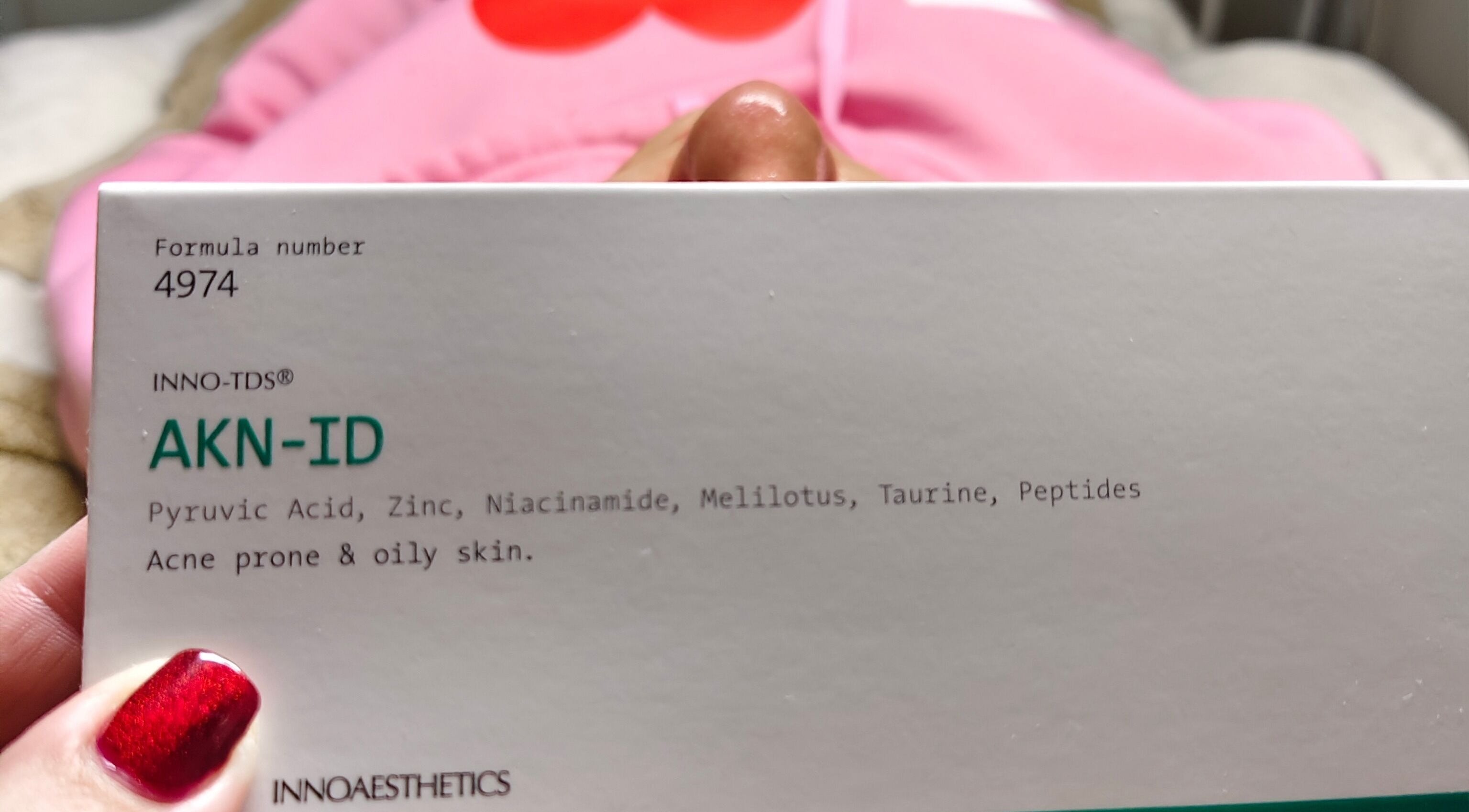 AKN-ID skin treatment product at Cosmopolitas Nails & Beauty care, Willemstad, Curaçao, CW.