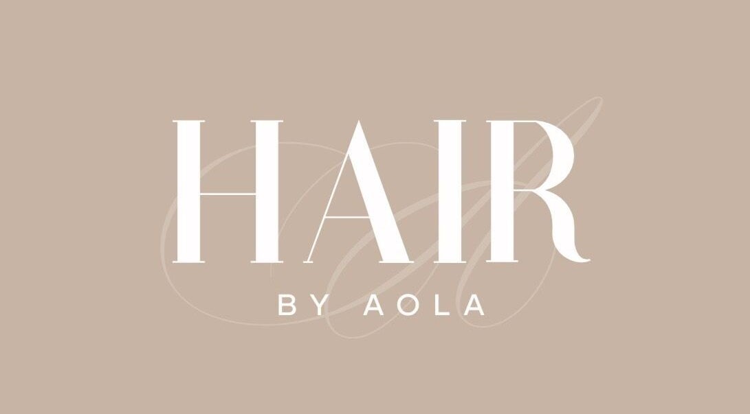 Sophisticated logo of Hair by Aola, a beauty venue in Tarporley, England, GB with elegant typography.