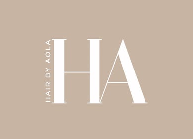 Elegant logo of Hair by Aola, a chic salon in Tarporley, England, GB.