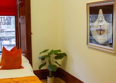 Tranquil treatment room at Beauty By Aimee, Dundee, Scotland, GB, featuring cozy decor and a calming atmosphere.