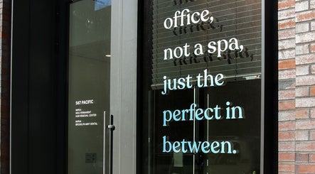 Glass door of Nios Spa Electrolysis Permanent Hair Removal Brooklyn at 567 Pacific, New York, New York, US.