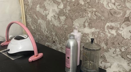Nail Kouture's stylish manicure setup in Wolverhampton, England, GB with modern decor and equipment.